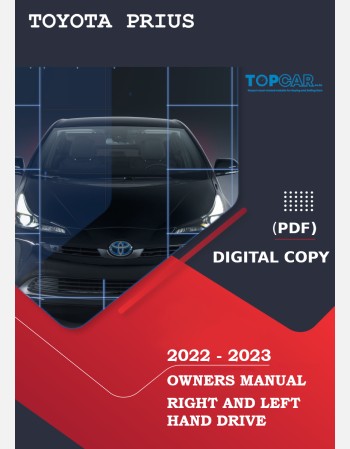 toyota prius 2022- 2023 owners manual rhd and lhd